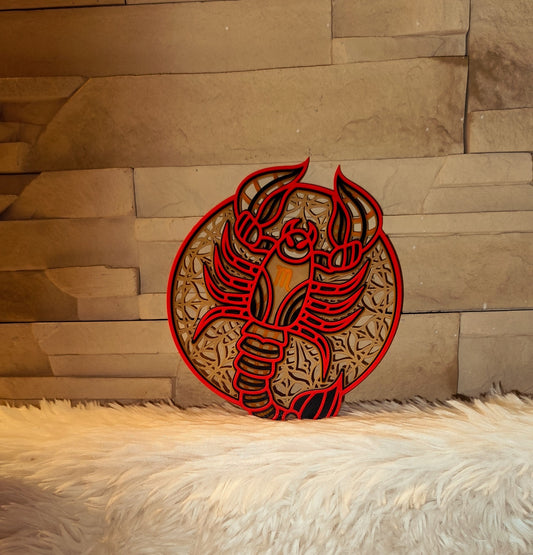 3D Nyomtatott Fali Dekoráció - horoszkóp mandala